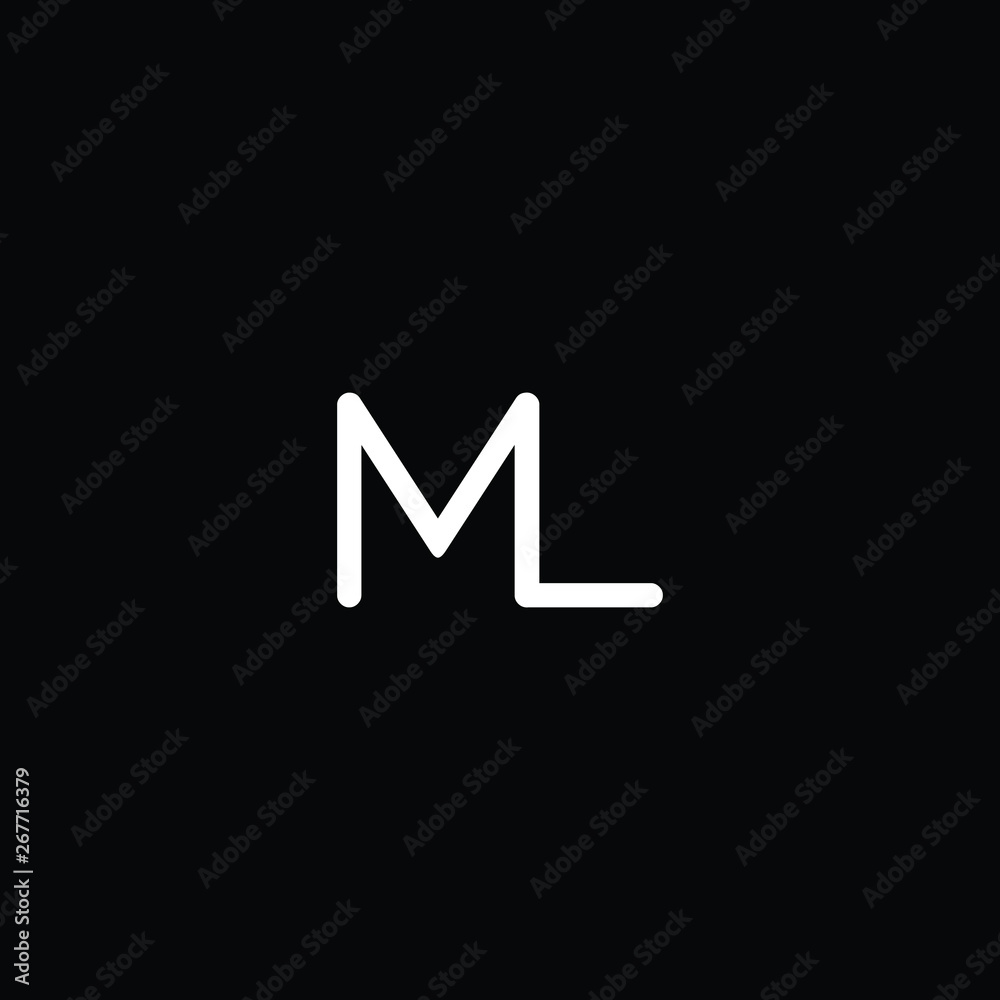 M and L initials letter icon vector M and L initials letter icon vector