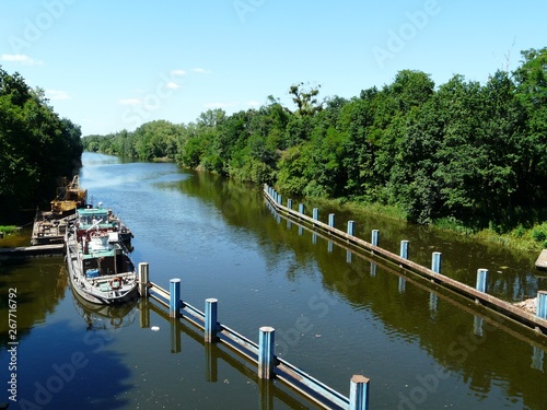 WROCLAW,DOLNY ŚLĄSK,POLSKA-Kanał żeglugowy Bartoszowice photo