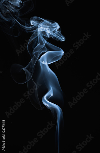 white smoke smoke on black background .