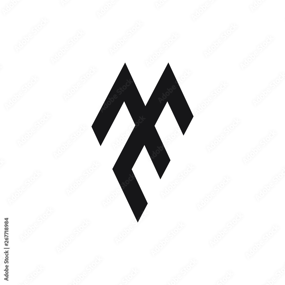 abstract letter me simple geometric line logo abstract letter me simple geometric line logo