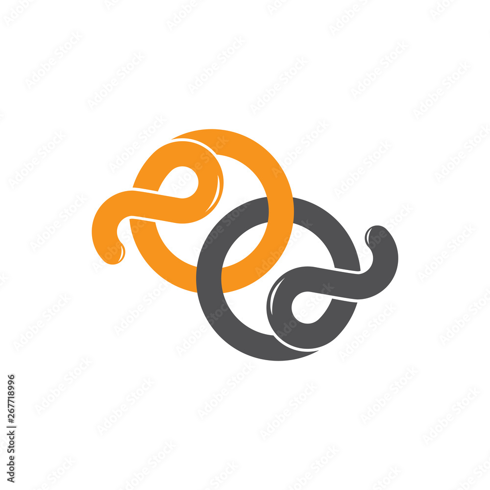abstract letter ed simple loop curves line logo vector abstract letter ed simple loop curves line logo vector