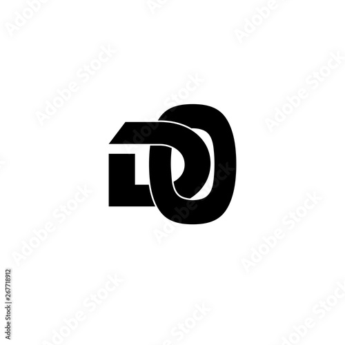 letters do linked overlap logo vector