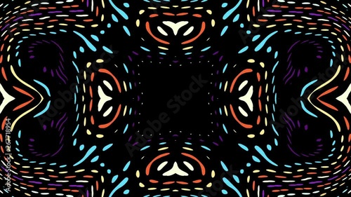 Transforming symmetric abstract pattern. Futuristic abstract background. Looping footage. photo