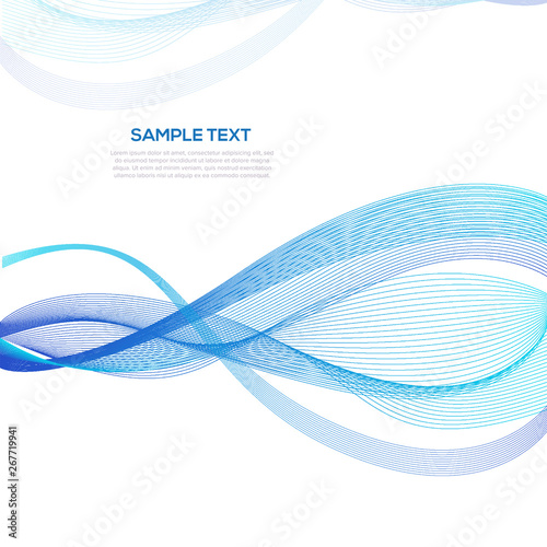 Abstract Blue wave business background template