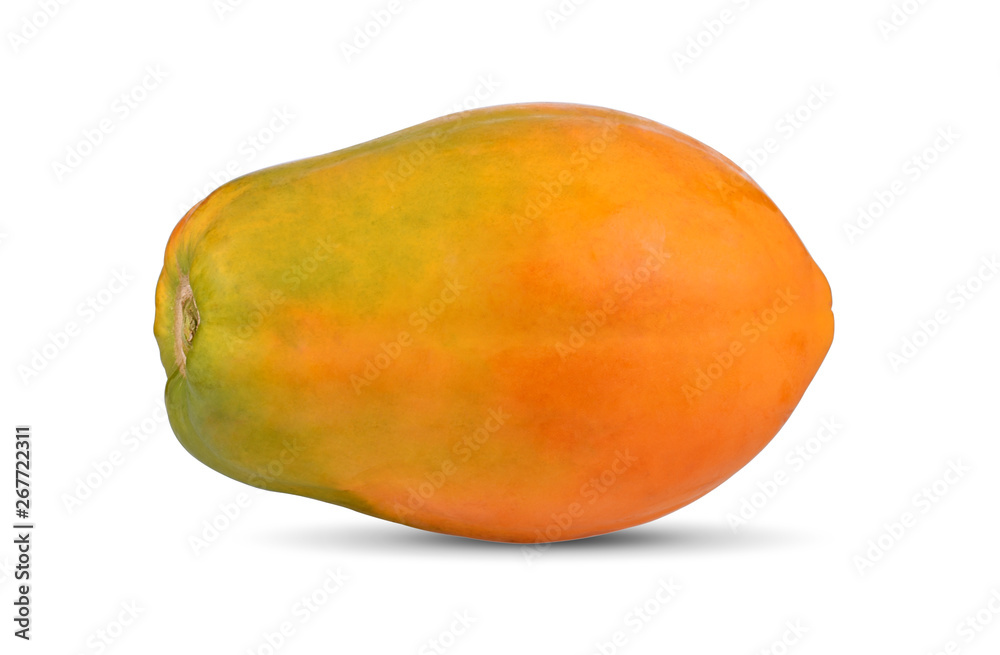 ripe papaya isolated on a white background ripe papaya isolated on a white background
