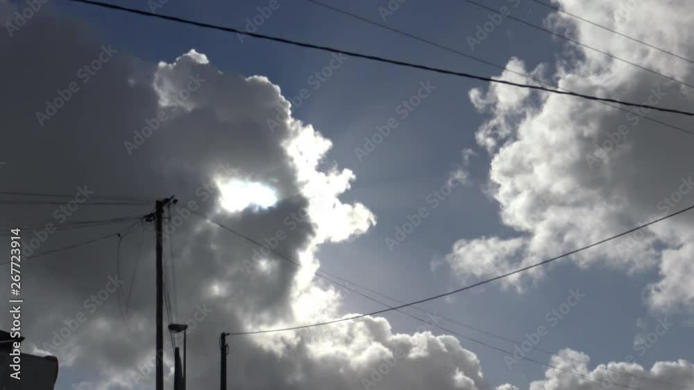 Blue Sky With Some Clouds passing by the sun Blue Sky With Some Clouds passing by the sun