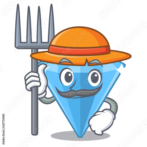 Farmer sapphire gems isolated in the character