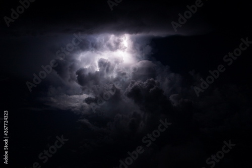 Thunderstorm with heavy lightning