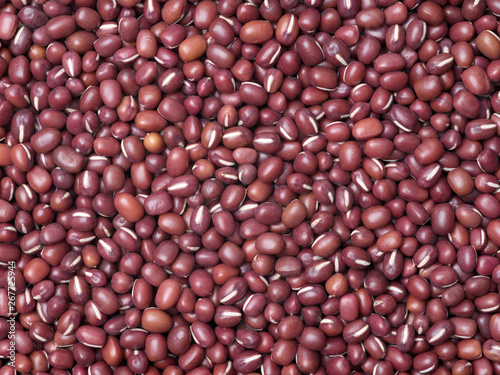Adzuki beans background from directly above