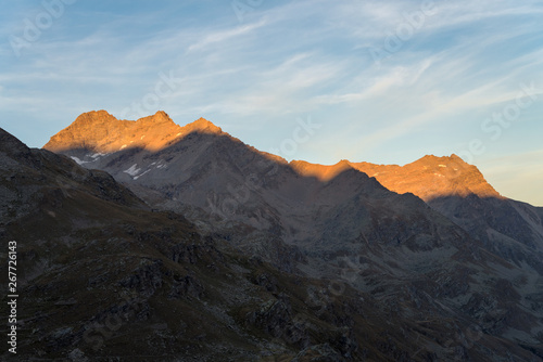 Colle del Nivolet mountain pass, Graian Alps, Italy