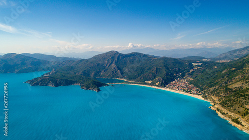 Fototapeta Naklejka Na Ścianę i Meble -  Aerial view of Ölüdeniz Fethiye  in Muğla Turkey