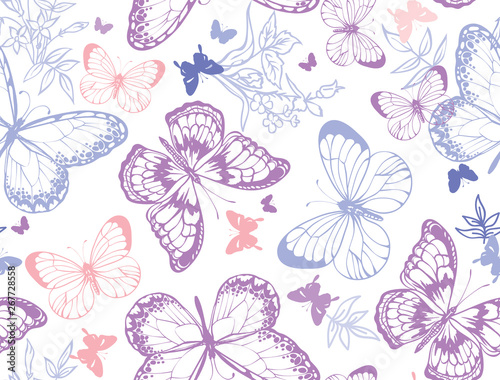 Vector butterfly pattern