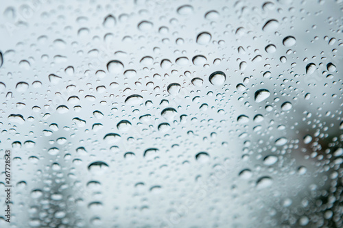 Glass with drops of the rain