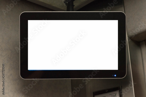 Obraz na płótnie TV screen in elevator. w salonie