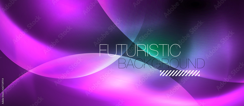 Neon glowing circles vector abstract background Neon glowing circles vector abstract background