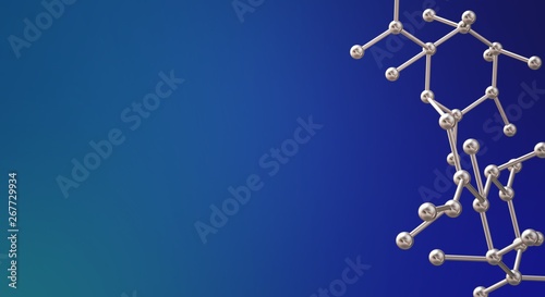 molecule 3d rendering for  science  content. © niphon