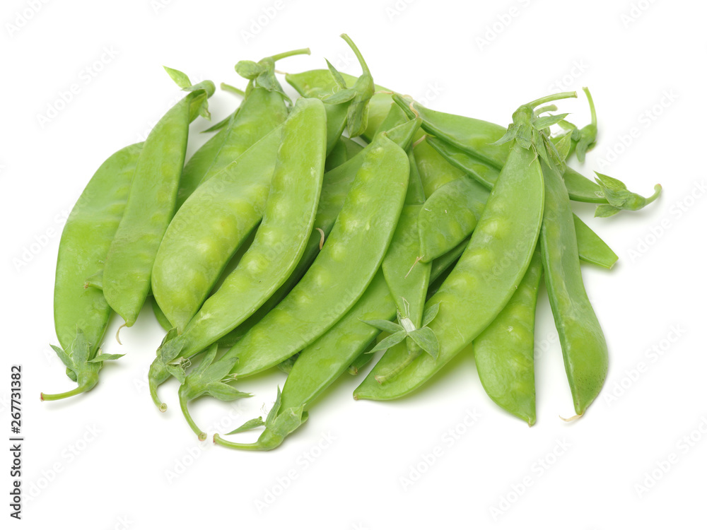 Snow peas isolated on white background Snow peas isolated on white background