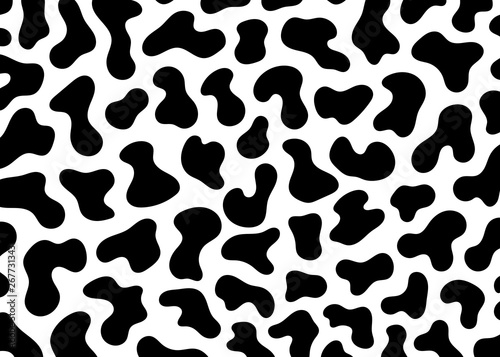 Cow skin pattern design. Simple wide cow pattern print vector illustration background. Wildlife fur skin design illustration for packaging, web, home decor, fashion, surface, graphic 