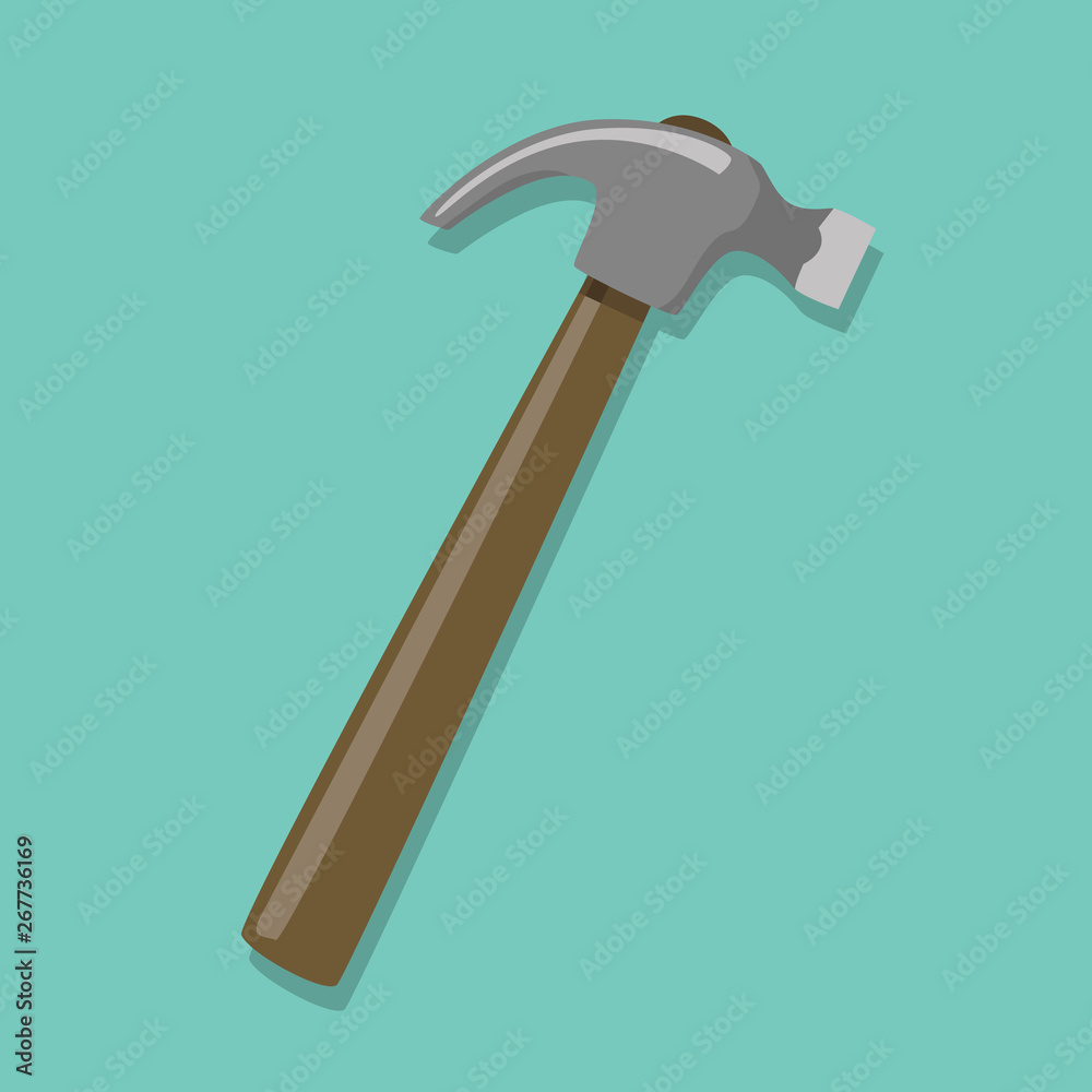 hammer vector stock in flat style hammer vector stock in flat style