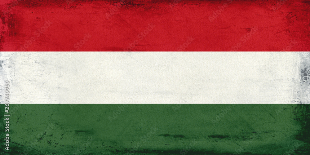 Vintage national flag of Hungary background
