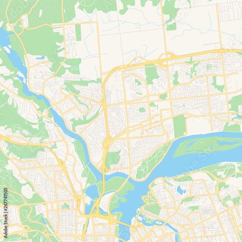 Empty vector map of Gatineau  Quebec  Canada