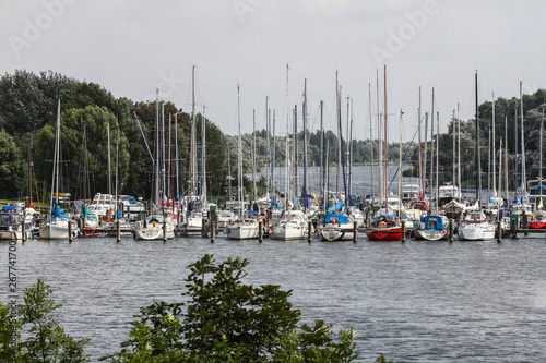 Several sailing ships in a harbour © Lato-Pictures