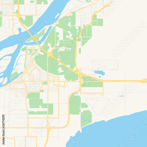 Empty vector map of Delta, British Columbia, Canada