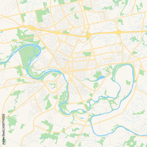 Empty vector map of Brantford  Ontario  Canada