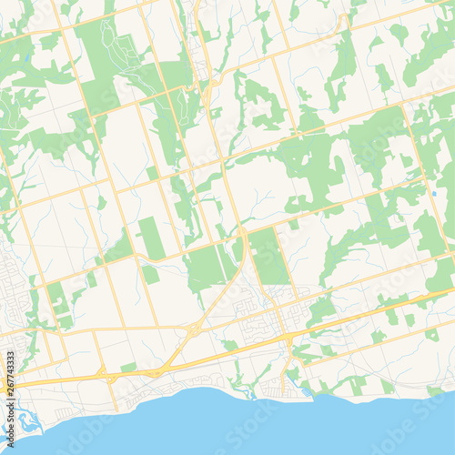 Empty vector map of Clarington, Ontario, Canada photo