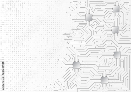 High-tech technology background texture. Circuit board vector illustration.