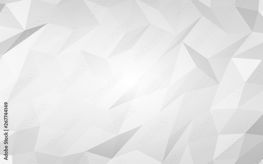 White abstract background. Lowpoly backdrop. Crumpled paper. 3D illustration White abstract background. Lowpoly backdrop. Crumpled paper. 3D illustration