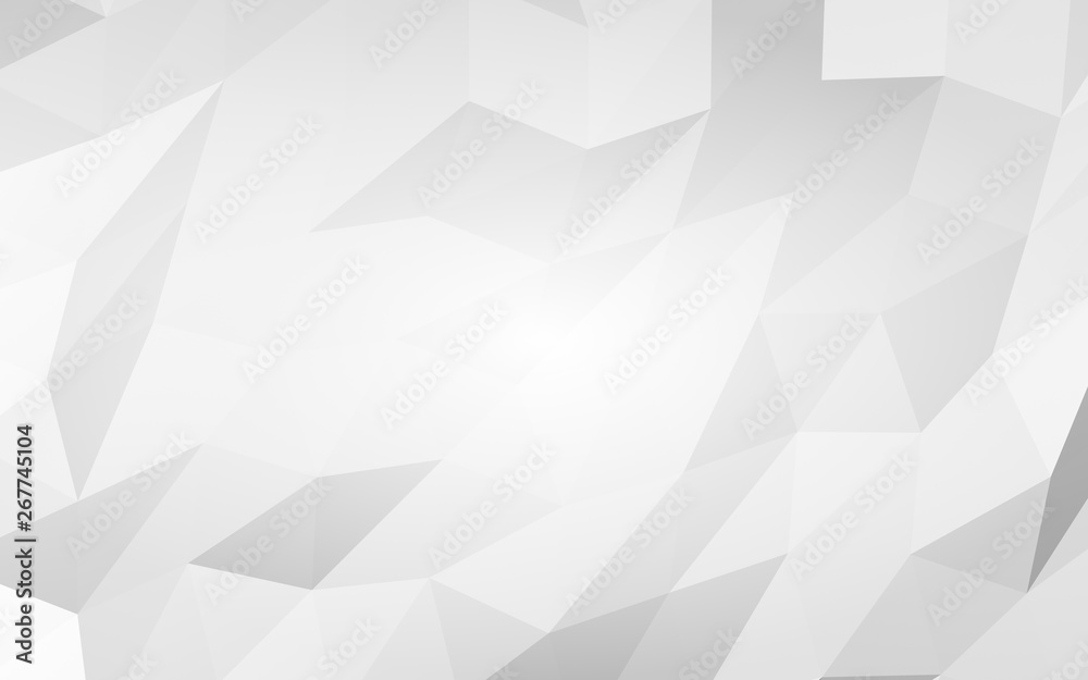 White abstract background. Lowpoly backdrop. Crumpled paper. 3D illustration White abstract background. Lowpoly backdrop. Crumpled paper. 3D illustration