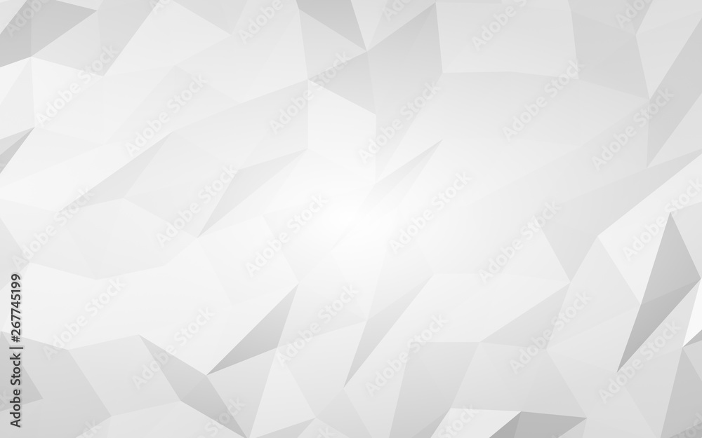 White abstract background. Lowpoly backdrop. Crumpled paper. 3D illustration White abstract background. Lowpoly backdrop. Crumpled paper. 3D illustration