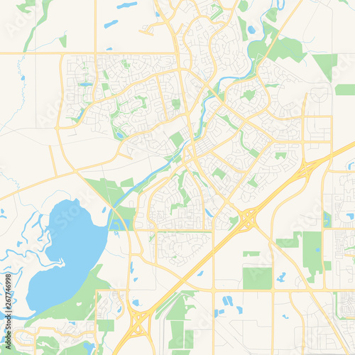 Empty vector map of St. Albert  Alberta  Canada
