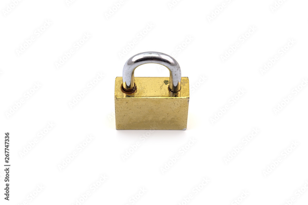 Old Padlock isolated on white Old Padlock isolated on white