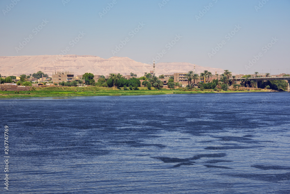 The Nile with the Luxor Bridge, seen from the right bank