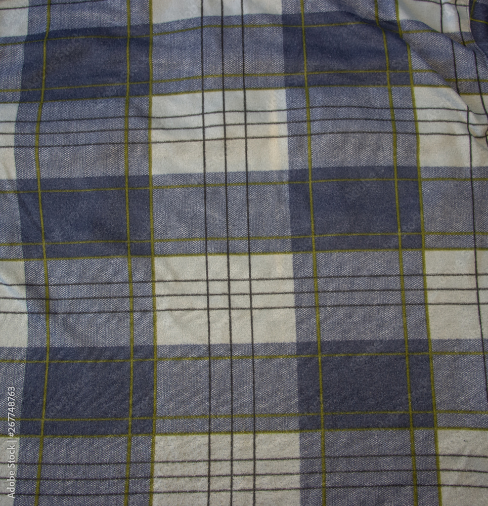 Obraz premium Checkered Fabric Background, Seamless fabric texture background