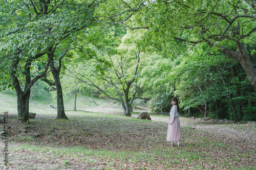 公園の女性