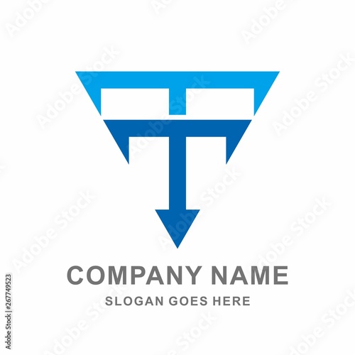 Free Download Monogram Letter T Business Company Vector Logo Design - GFXLoad