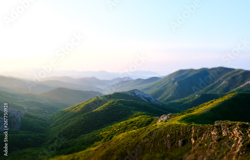 Sunrise in the Crimean mountains