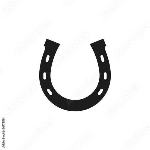 Horseshoe icon. Simple flat vector illustration