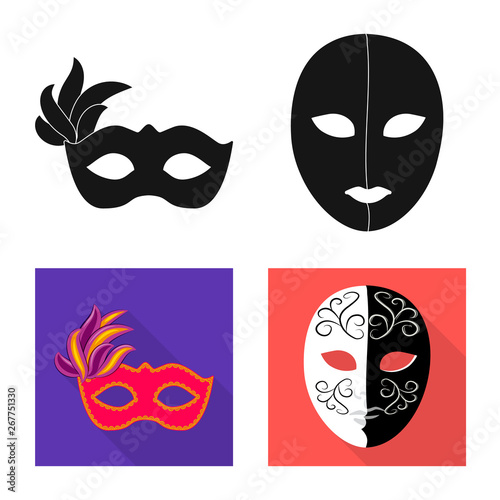 Vector illustration of luxury and celebration symbol. Set of luxury and hide  stock symbol for web.