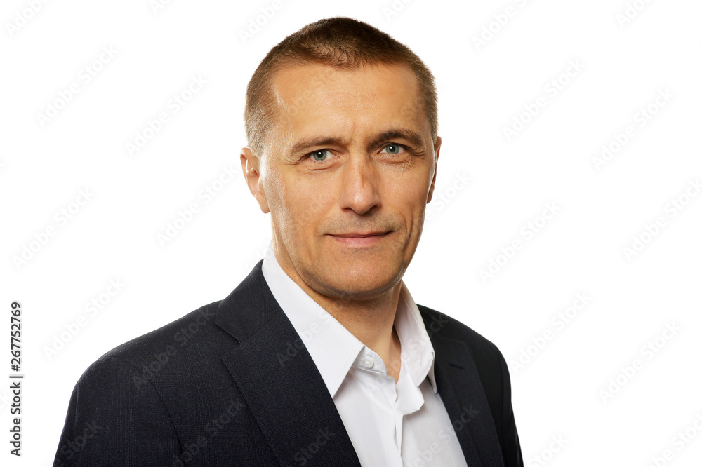 Portrait of a businessman wearing formal suit posing isolated Portrait of a businessman wearing formal suit posing isolated