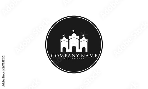 Castle silhouette icon