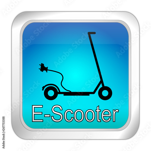 E-Scooter Button - 3D illustration