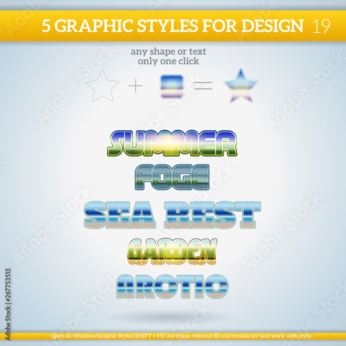 Set of Various Graphic Styles for Design. photo