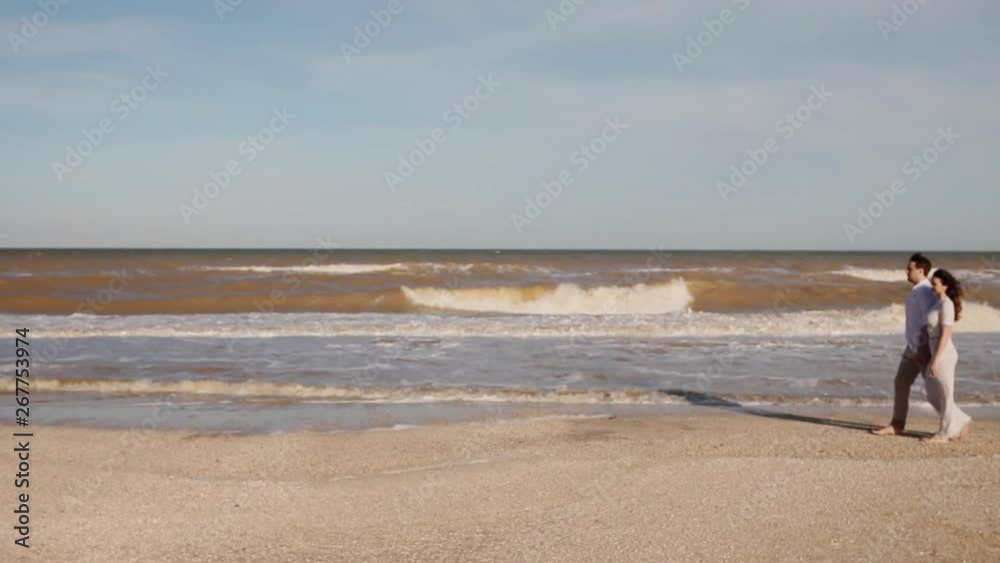 Young couple on the seaside Young couple on the seaside