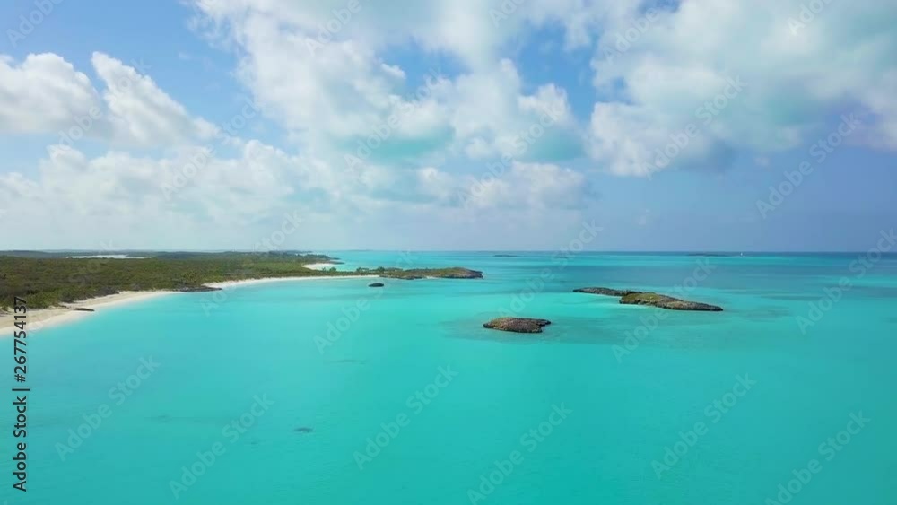 aerial view of Exuma at the Bahamas. summer vacation aerial view of Exuma at the Bahamas. summer vacation