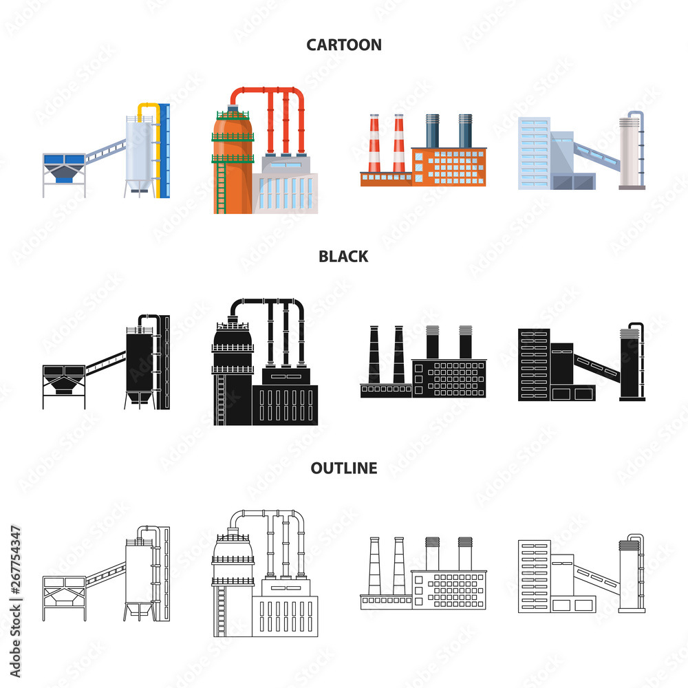 Vector design of production and structure symbol. Set of production and technology vector icon for stock.