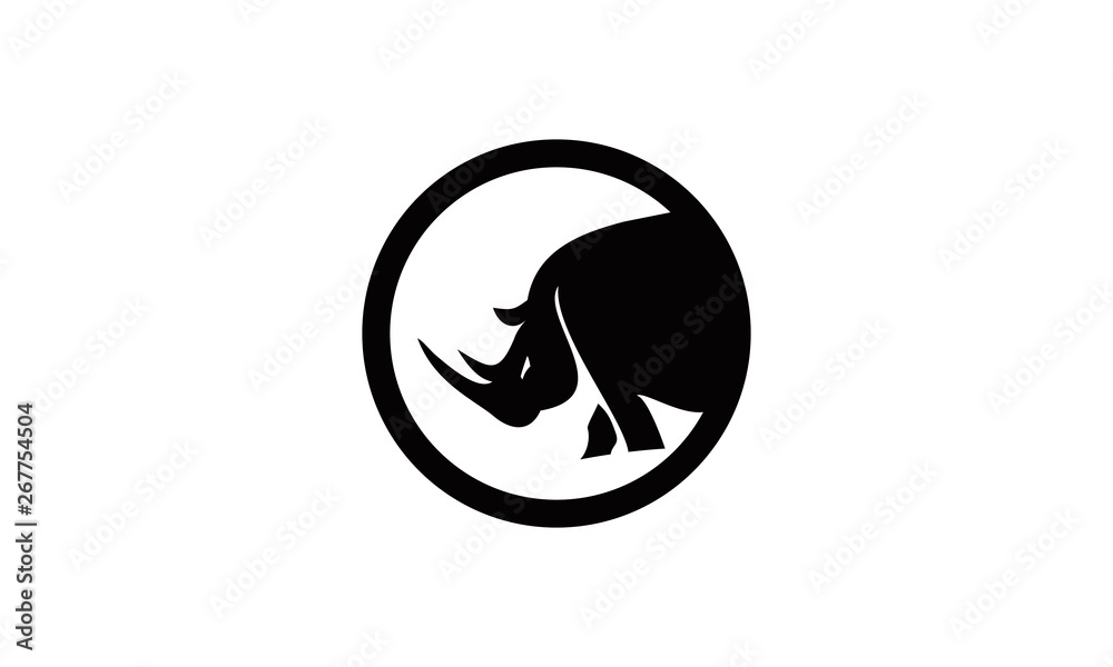 rhino silhouette logo rhino silhouette logo